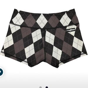 🆕NWT Rutina Black Argyle 3.5" Inseam Booty Shorts, M